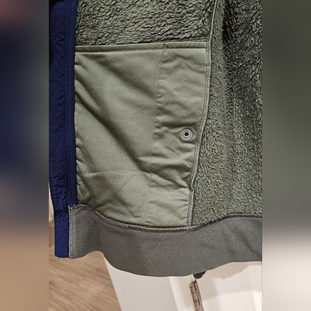 Marmot Sherpa Fleece Bomber Jacket Green Full Zip Women’s Medium Cozy - Picture 6 of 6